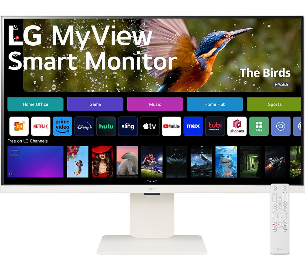 32"-38" LG MyView 32SR83U-W.AEK 31.5" Smart 4K Ultra HD HDR IPS Monitor (No Aerial) - White