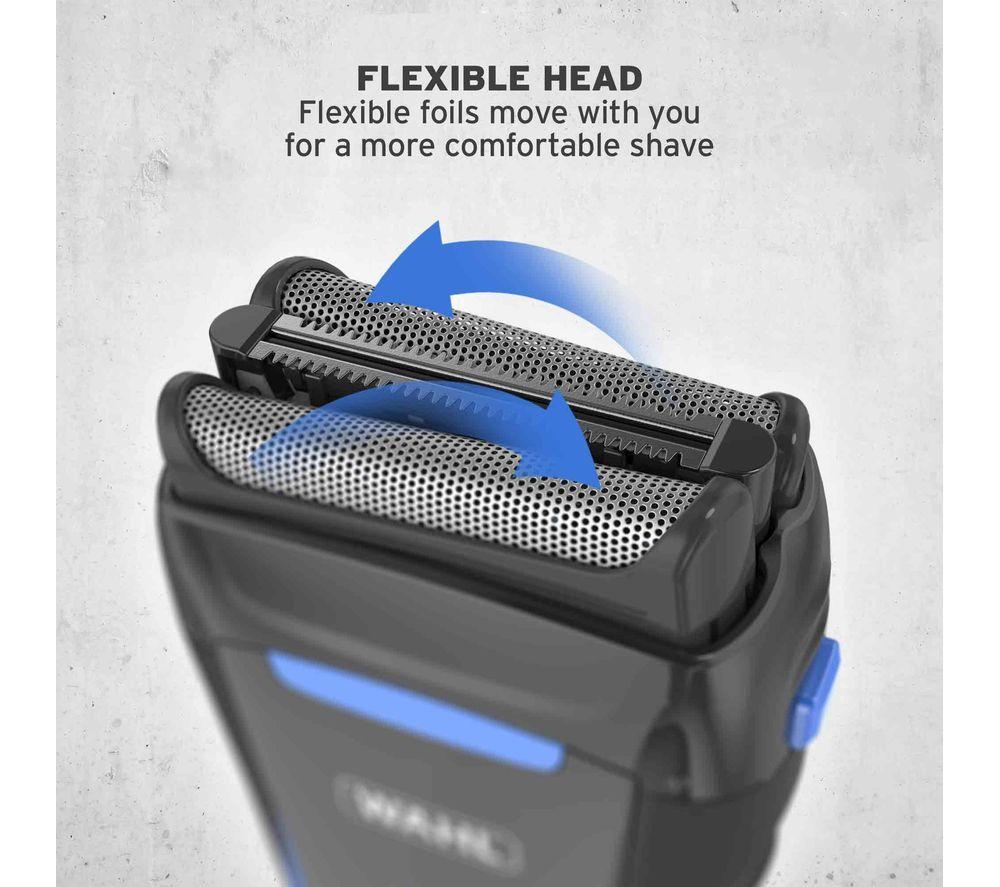 WAHL Clean & Close Wet & Dry Stubble Foil Shaver - Black & Blue image number 4 of 9