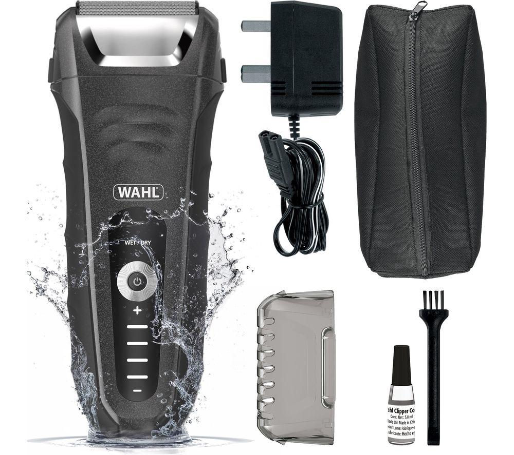 WAHL Lifeproof Plus 7061-917 Wet & Dry Stubble Foil Shaver - Black & Silver