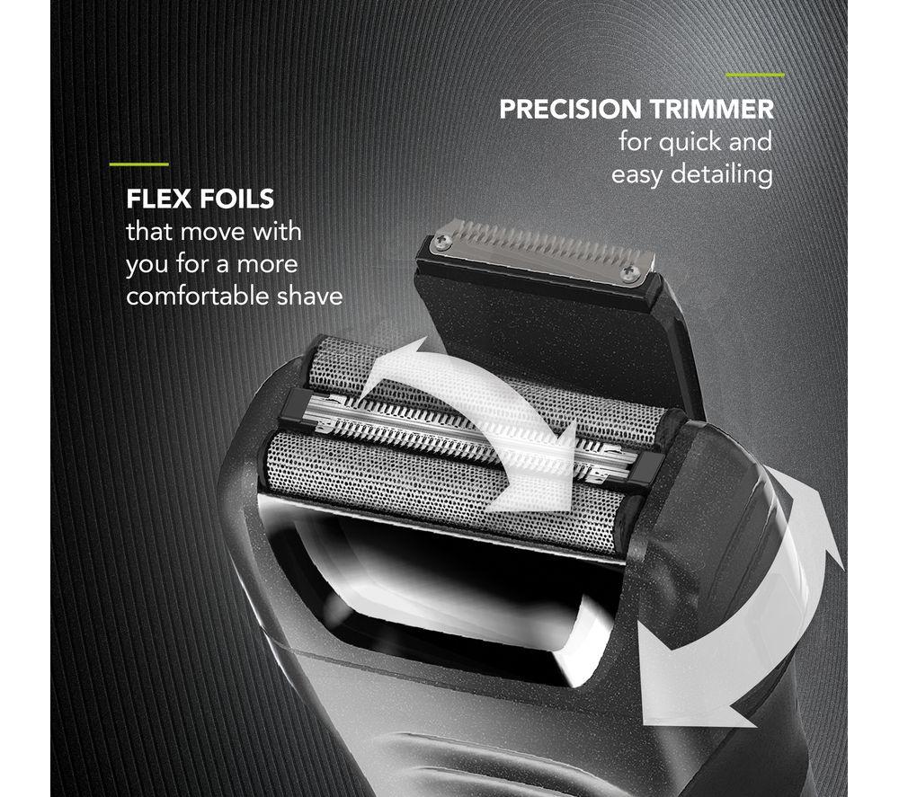 WAHL Lifeproof Plus 7061-917 Wet & Dry Stubble Foil Shaver - Black & Silver image number 3 of 5