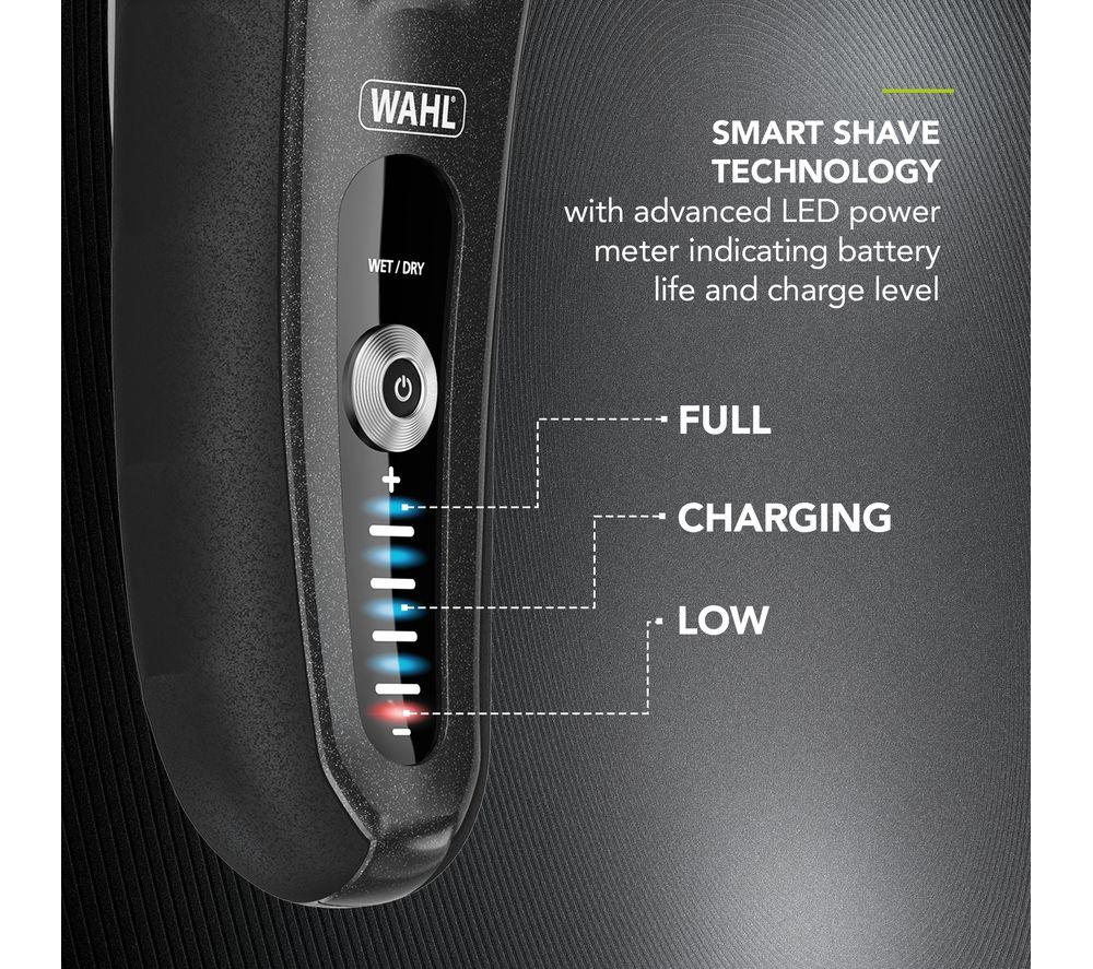 WAHL Lifeproof Plus 7061-917 Wet & Dry Stubble Foil Shaver - Black & Silver image number 4 of 5
