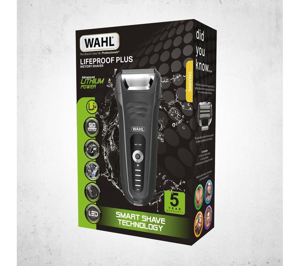WAHL Lifeproof Plus 7061-917 Wet & Dry Stubble Foil Shaver - Black & Silver image number 5 of 5