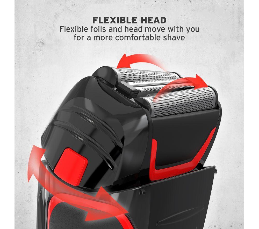 WAHL Clean & Close Wet & Dry Stubble Foil Shaver - Black & Red image number 2 of 4