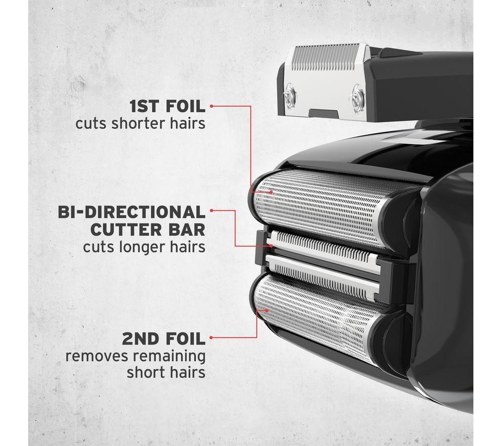 WAHL Clean & Close Wet & Dry Stubble Foil Shaver - Black & Red image number 4 of 4