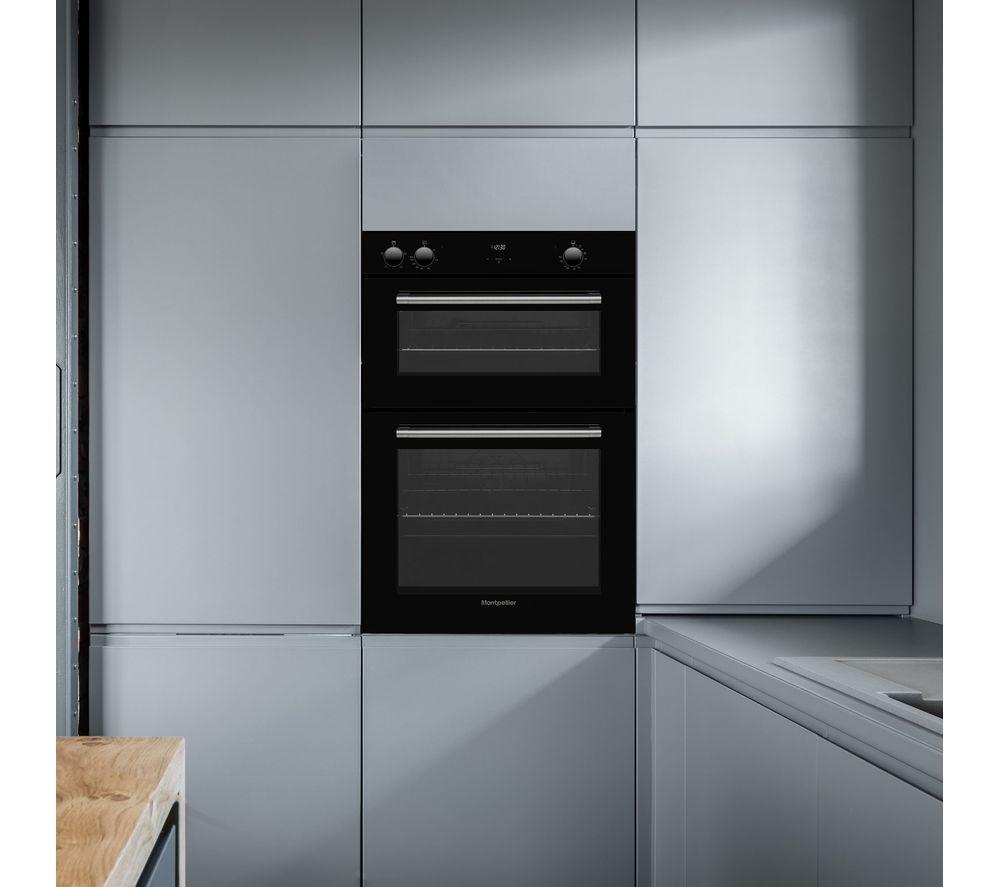 MONTPELLIER MBIDO90 Built-In Double Oven - Black & Stainless Steel image number 2 of 3