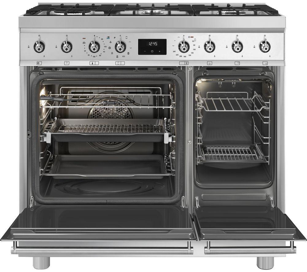 SMEG C92GPX2 90 cm Dual Fuel Pyrolytic Range Cooker - Stainless Steel image number 2 of 5