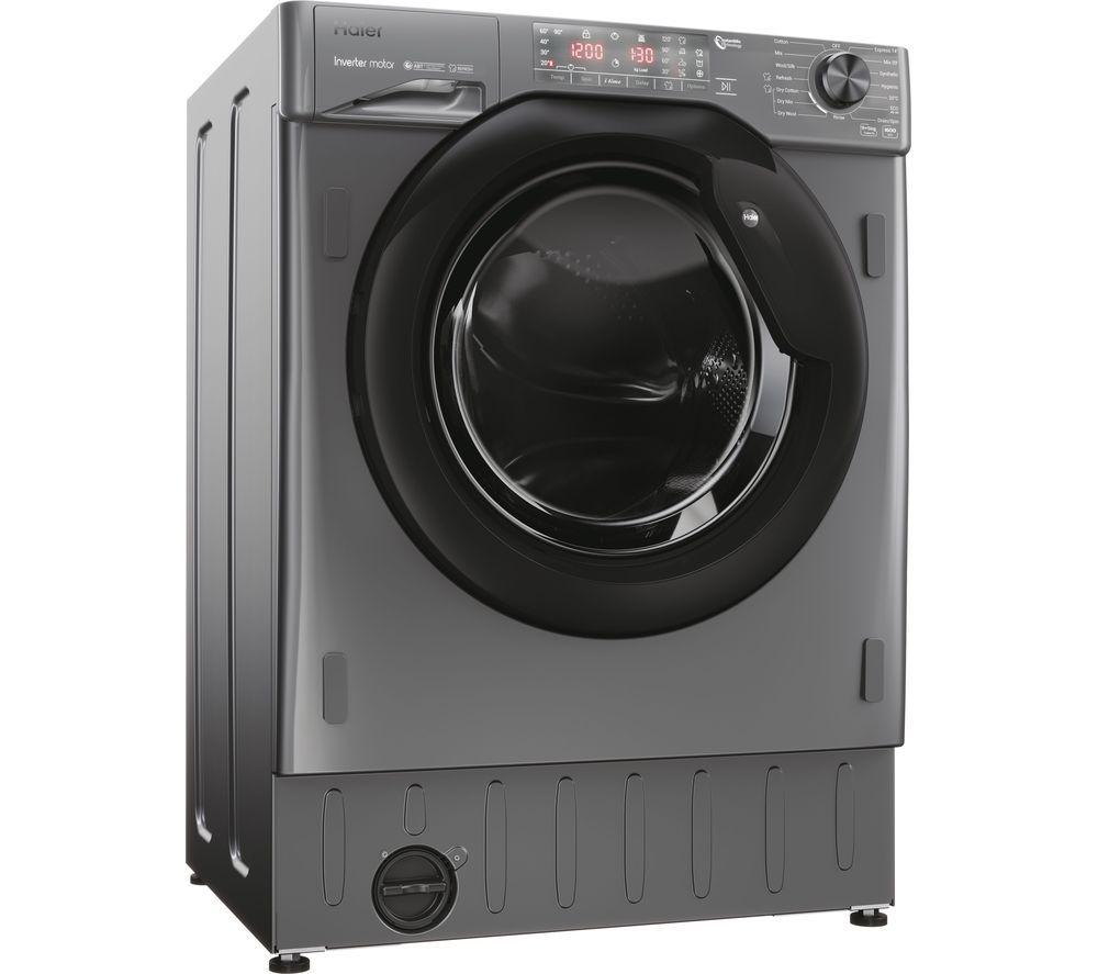 Haier Series 4 HWDQ90B416FWB-UK Integrated 9 kg Washer Dryer, Black