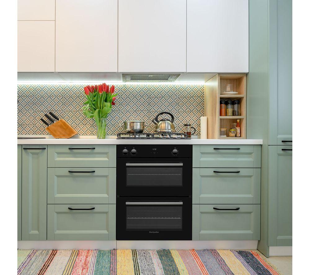 MONTPELLIER MBUDO72 Built-under Double Oven - Black image number 2 of 2