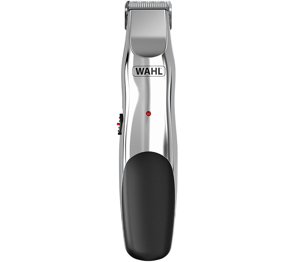 WAHL Groomsman Rechargeable 9916-1117 Beard Trimmer - Black & Chrome, Silver/Grey,Black