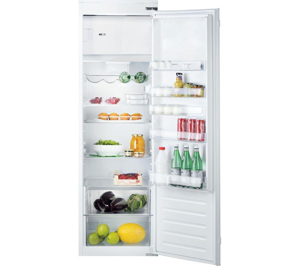 HOTPOINT Low Frost HSZ 18012 UK Integrated Tall Fridge – Sliding Hinge, White