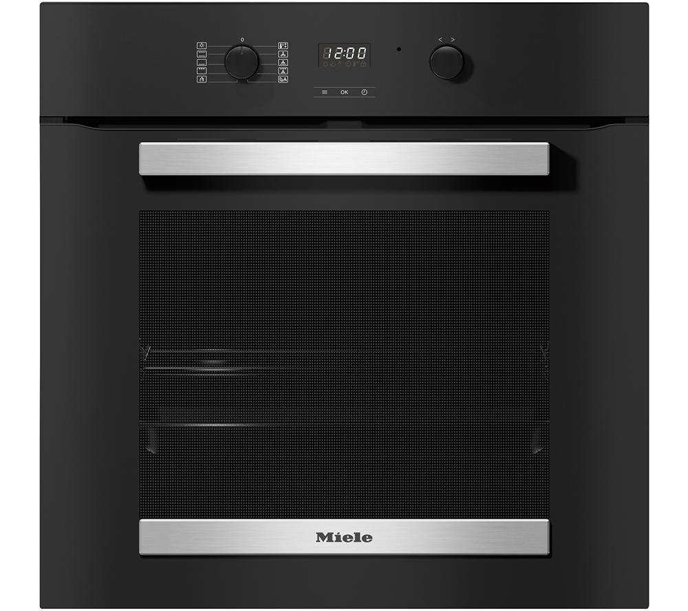 MIELE H2455BP Electric Pyrolytic Smart Oven – Black & Stainless Steel, Stainless Steel