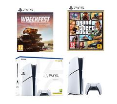 SONY PlayStation 5 Model Group (Slim), Grand Theft Auto V & Wreckfest Bundle