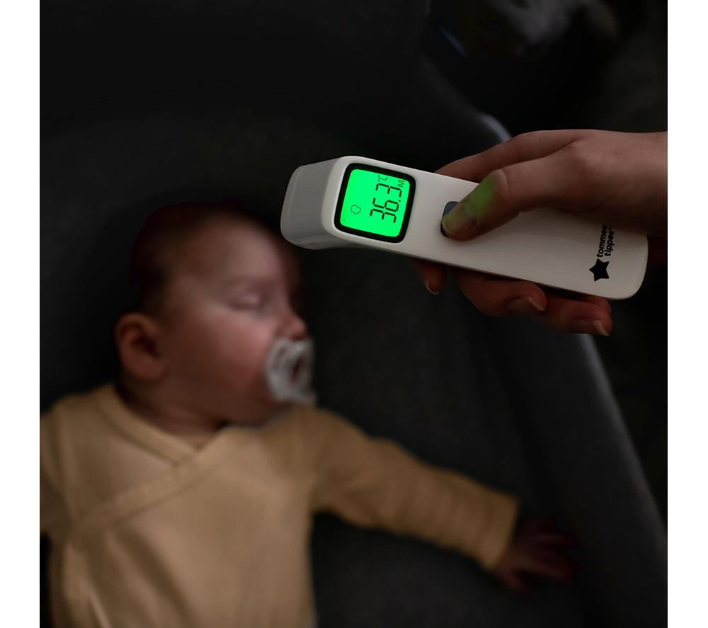 TOMMEE TIPPEE NoTouch Digital Forehead Thermometer - White & Blue image number 3 of 5