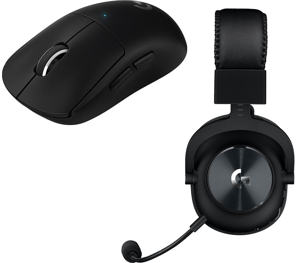 Logitech Superlight X LightSpeed PRO X Wireless Gaming Mouse & PRO X Wireless Gaming Headset Bundle,