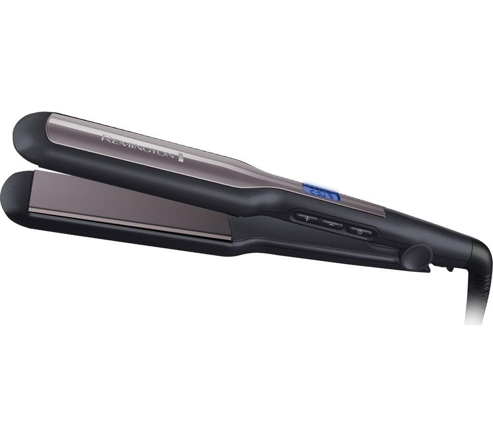 Remington Pro Ceramic S5525 Extra Wide Hair Straightener - Grey, Silver/Grey