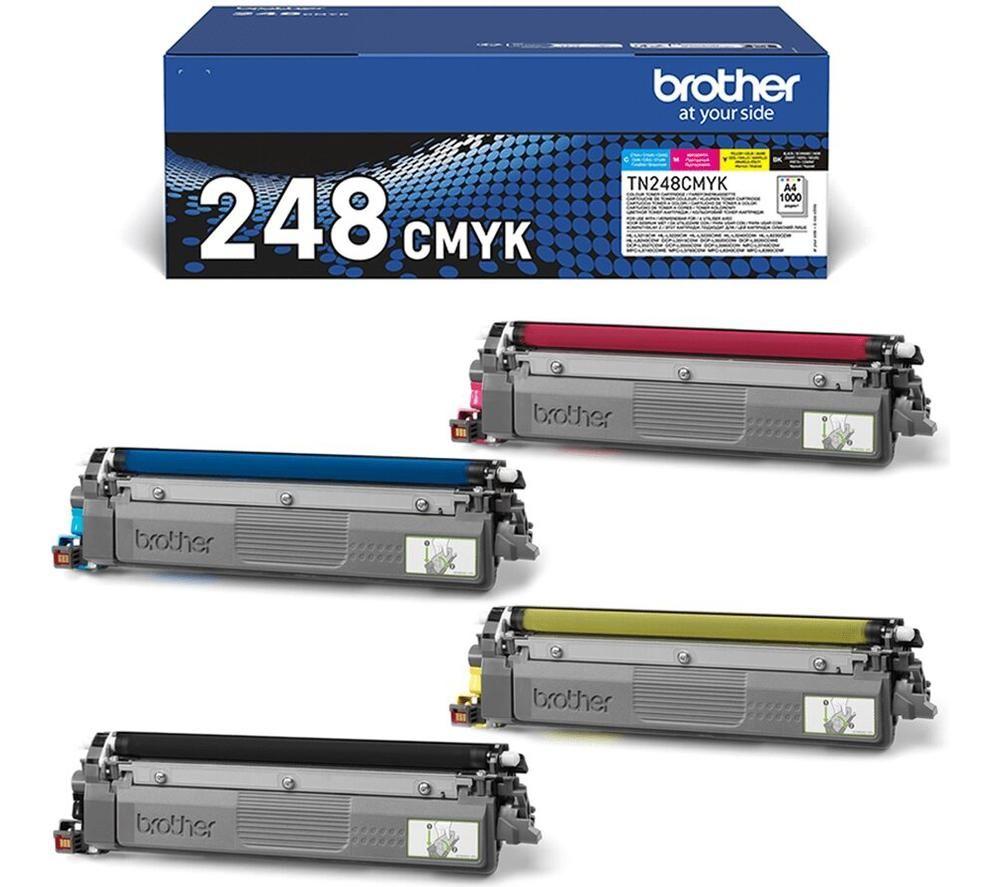 BROTHER TN248VAL Black, Yellow, Magenta & Cyan Toner Cartridge - Multipack image number 2 of 3