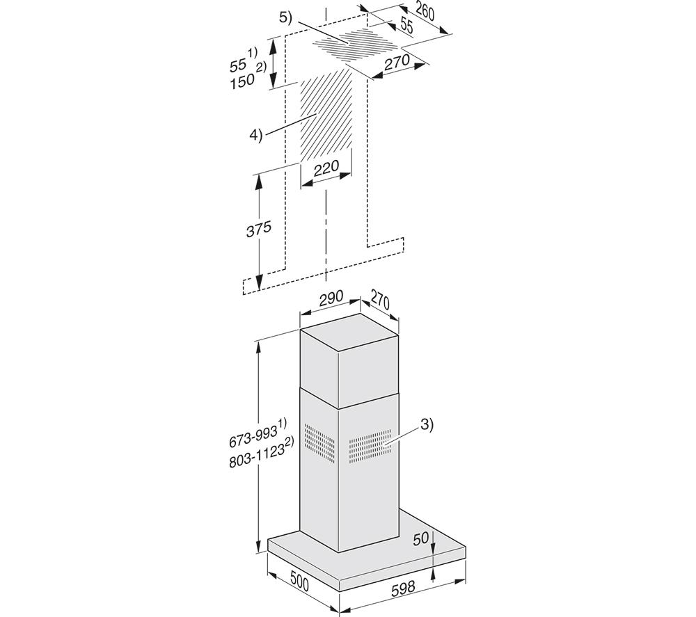MIELE DAW1620 Chimney Cooker Hood - Stainless Steel image number 4 of 4