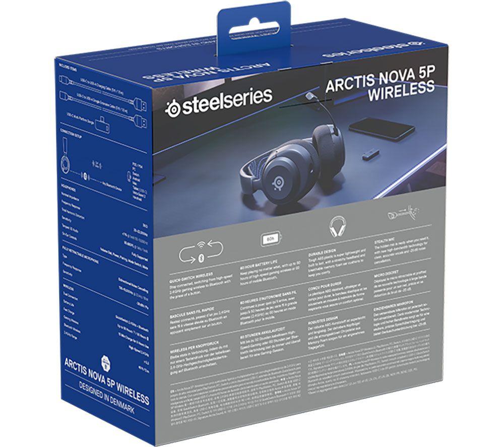 STEELSERIES Arctis Nova 5P Wireless PS5 Gaming Headset - Black image number 16 of 26