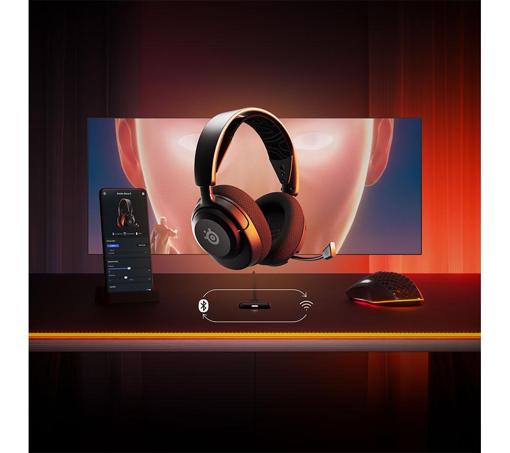 STEELSERIES Arctis Nova 5 Wireless PC Gaming Headset - Black image number 16 of 29