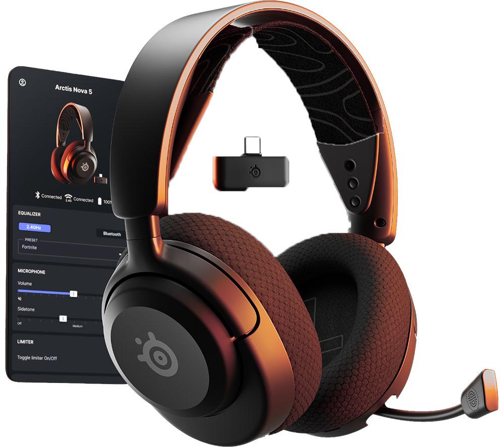 STEELSERIES Arctis Nova 5 Wireless PC Gaming Headset - Black image number 19 of 29