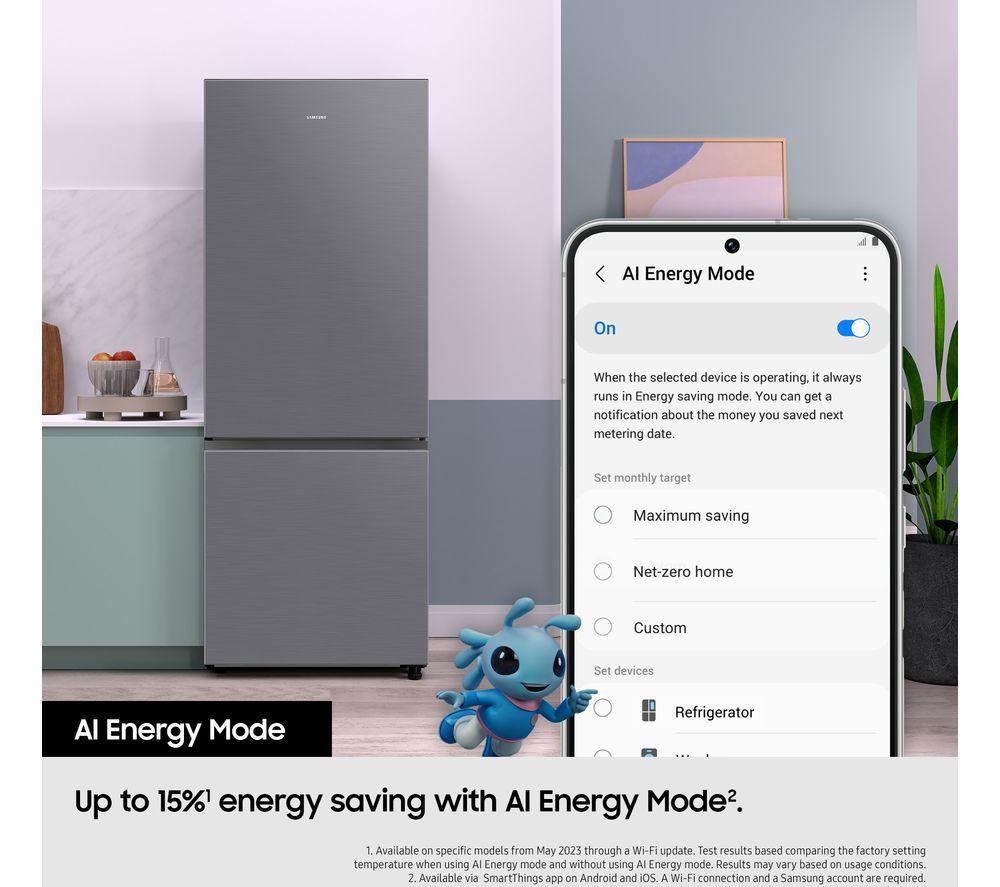 SAMSUNG Series 8 SpaceMax RB53DG703CS9EU 70/30 Smart Fridge Freezer - Silver image number 6 of 11