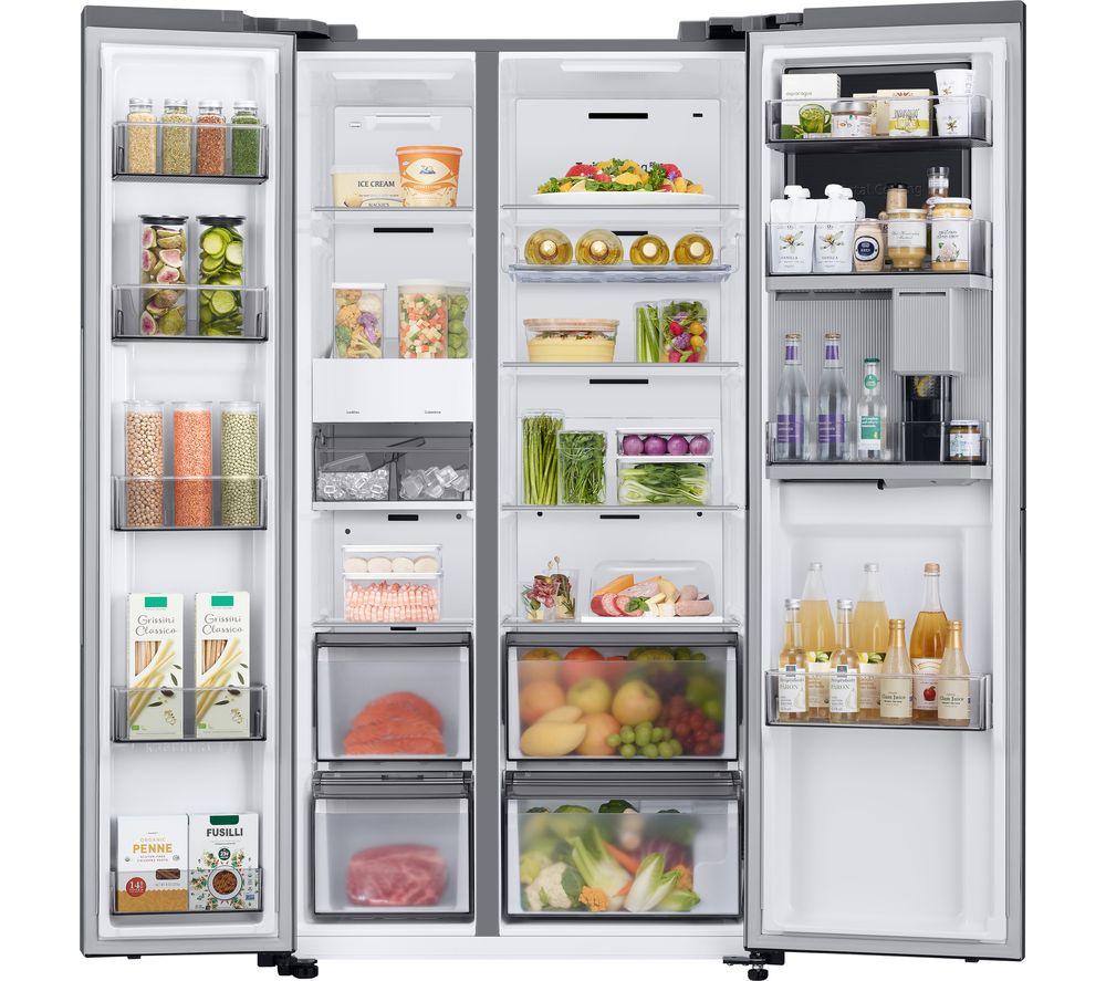 SAMSUNG Series 9 Beverage Center RH69DG893ES9EU American-Style Smart Fridge Freezer - Silver image number 2 of 10