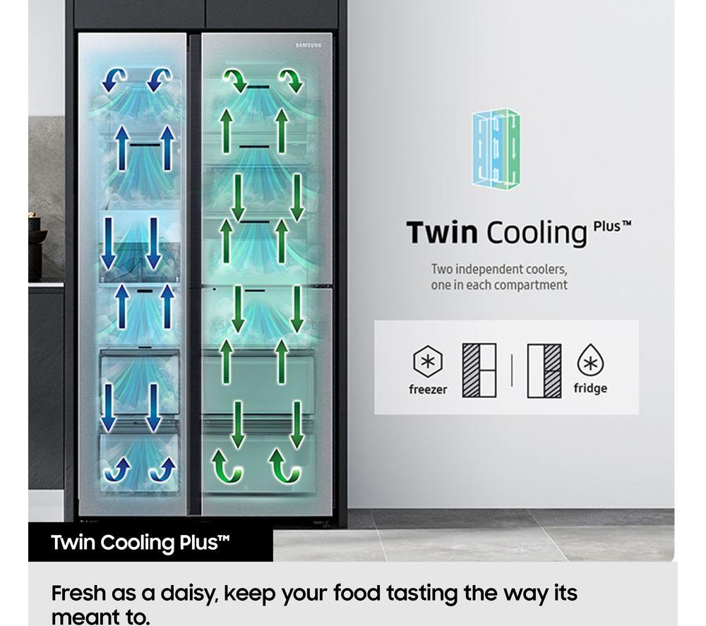 SAMSUNG Series 9 Beverage Center RH69DG893ES9EU American-Style Smart Fridge Freezer - Silver image number 6 of 10