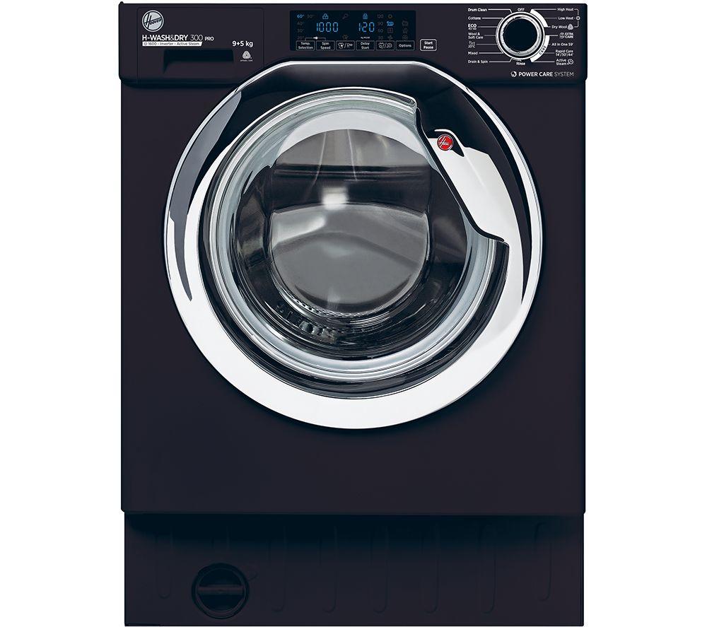 HOOVER H-Wash & Dry 300 Pro HBDOS 695TAMCBE-80 Integrated 9 kg Washer Dryer, Black