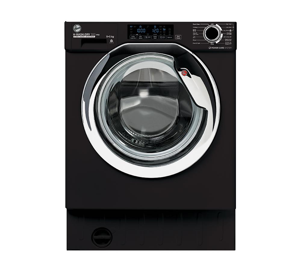 HOOVER H-Wash & Dry 300 Pro HBDOS 695TAMCBE-80 Integrated 9 kg Washer Dryer, Black