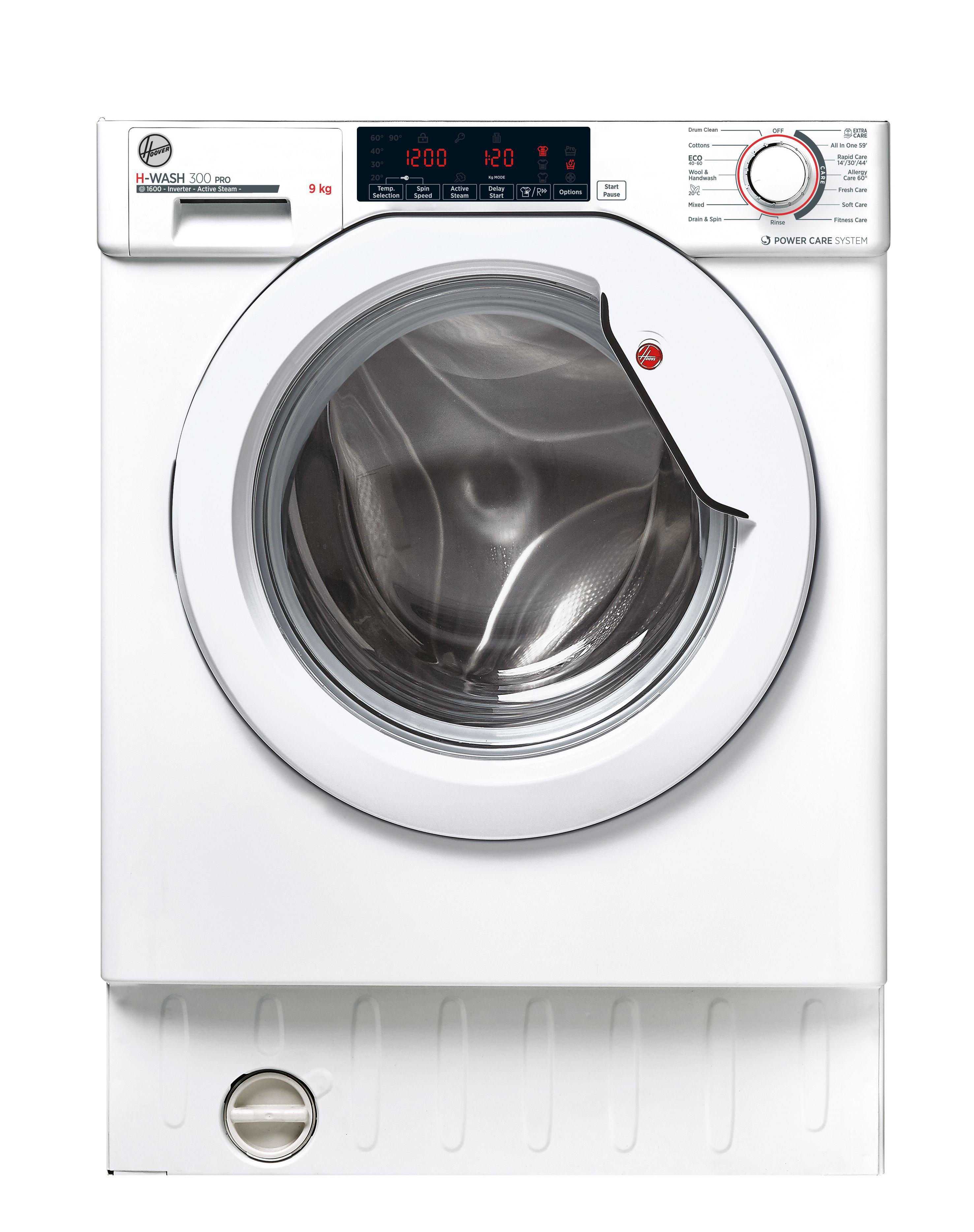 HOOVER H-Wash 300 Pro HBWOS69TAME-80 Integrated 9 kg 1600 Spin Washing Machine, White