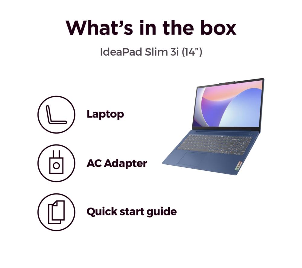 LENOVO IdeaPad Slim 3 15.6" Laptop - Intel&reg; N100, 128 GB UFS, Blue image number 10 of 11