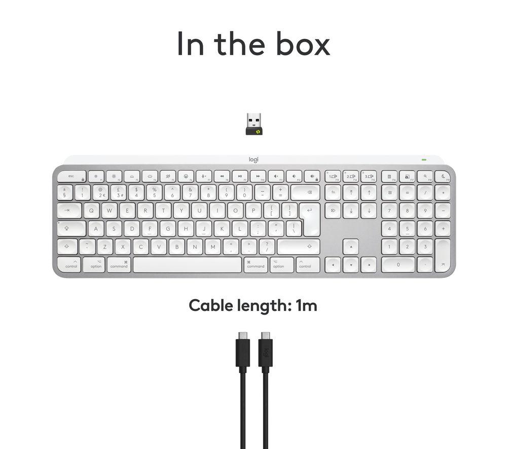 Buy LOGITECH MX Keys S for Mac Wireless Keyboard - Pale Grey | Currys