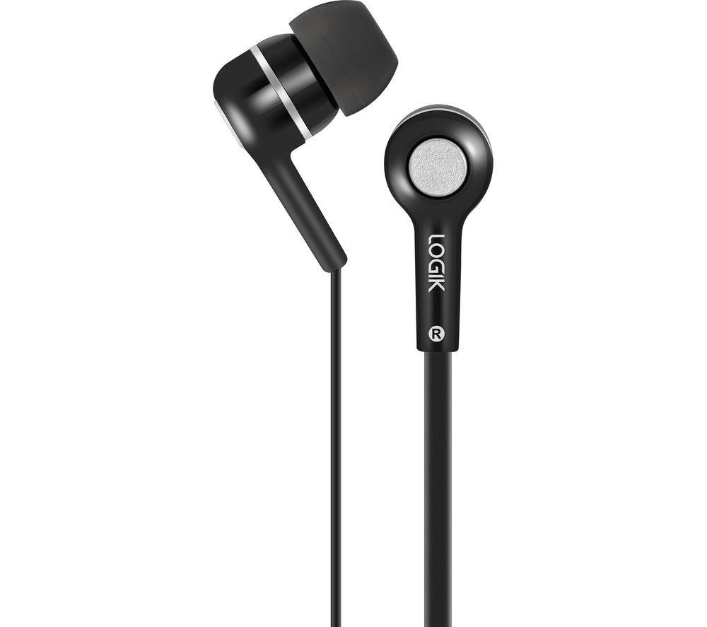LOGIK LUSBCBLK25 USB Type-C Earphones - Black