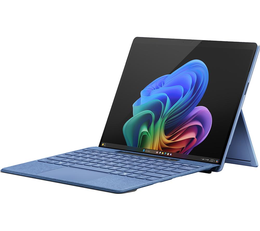 MICROSOFT 13" Surface Pro OLED, Copilot+ PC with Power Supply - Snapdragon X Elite, 512 GB SSD, Sapphire