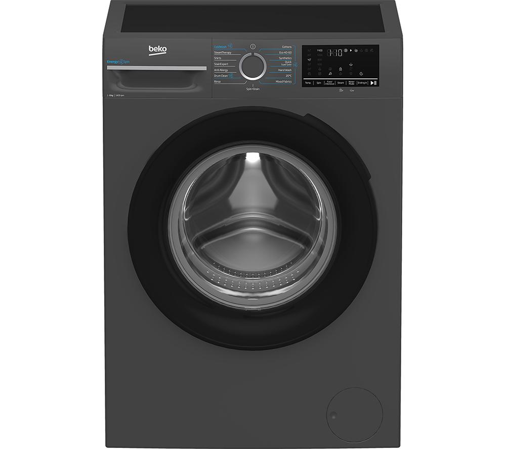 BEKO BM3WT4841IA 8 kg 1400 Spin Washing Machine – Anthracite, White