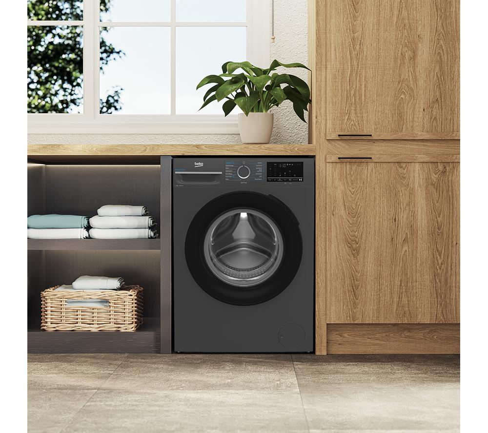 BEKO Pro EnergySpin IronFast BM3WT4841IA 8 kg 1400 Spin Washing Machine - Anthracite image number 4 of 17