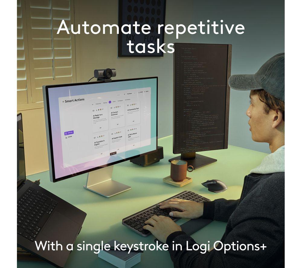 LOGITECH MX Keys S for Mac Wireless Keyboard - Space Grey image number 4 of 12