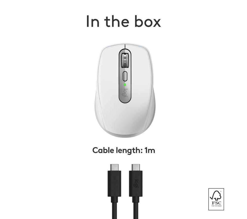LOGITECH MX Anywhere 3S for Mac Wireless Darkfield Mouse - Pale Grey image number 12 of 13