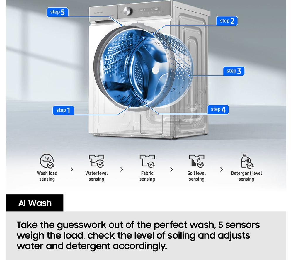 SAMSUNG Series 7 AI Energy + AutoDose WW90DB7U94GEU1 WiFi-enabled 9 kg 1400 Spin Washing Machine - White image number 7 of 13
