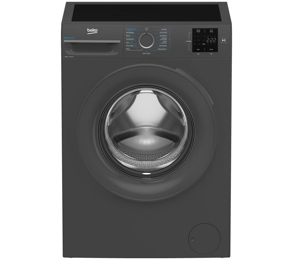 BEKO EnergySpin BM3WT31041A 10kg 1400 Spin Washing Machine - Anthracite