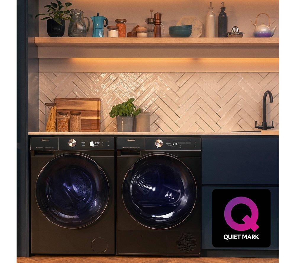 HISENSE 7S Series Auto Dosing WF7S1247BB AI WiFi-enabled 12 kg 1400 Spin Washing Machine &ndash; Black image number 2 of 14