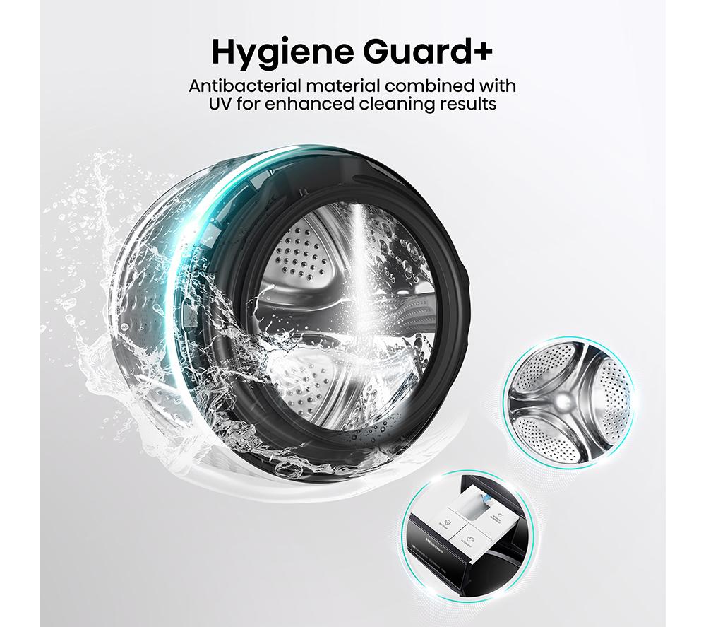 HISENSE 7S Series Auto Dosing WF7S1247BB AI WiFi-enabled 12 kg 1400 Spin Washing Machine &ndash; Black image number 11 of 14