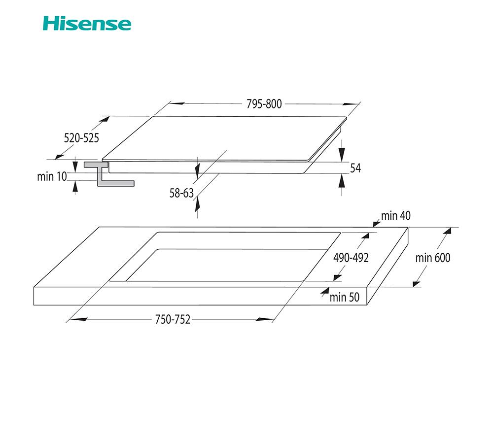 HISENSE HI8421BSC&nbsp;80cm Electric Induction Hob - Black image number 12 of 14