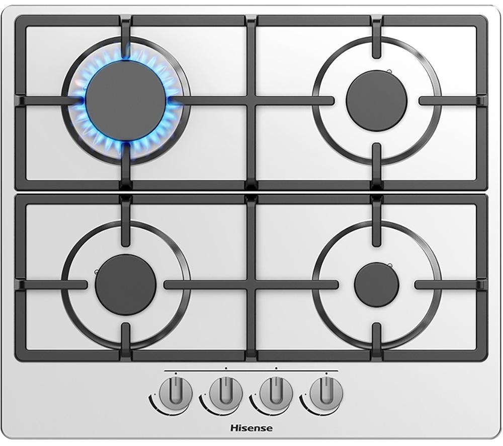 HISENSE GM643XHC 60 cm Gas Hob - Stainless Steel