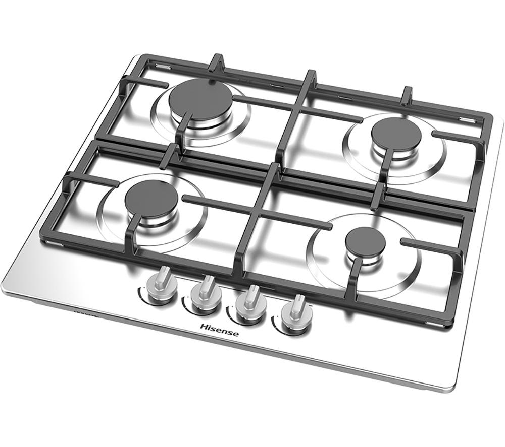 HISENSE GM643XHC 60 cm Gas Hob - Stainless Steel image number 10 of 12