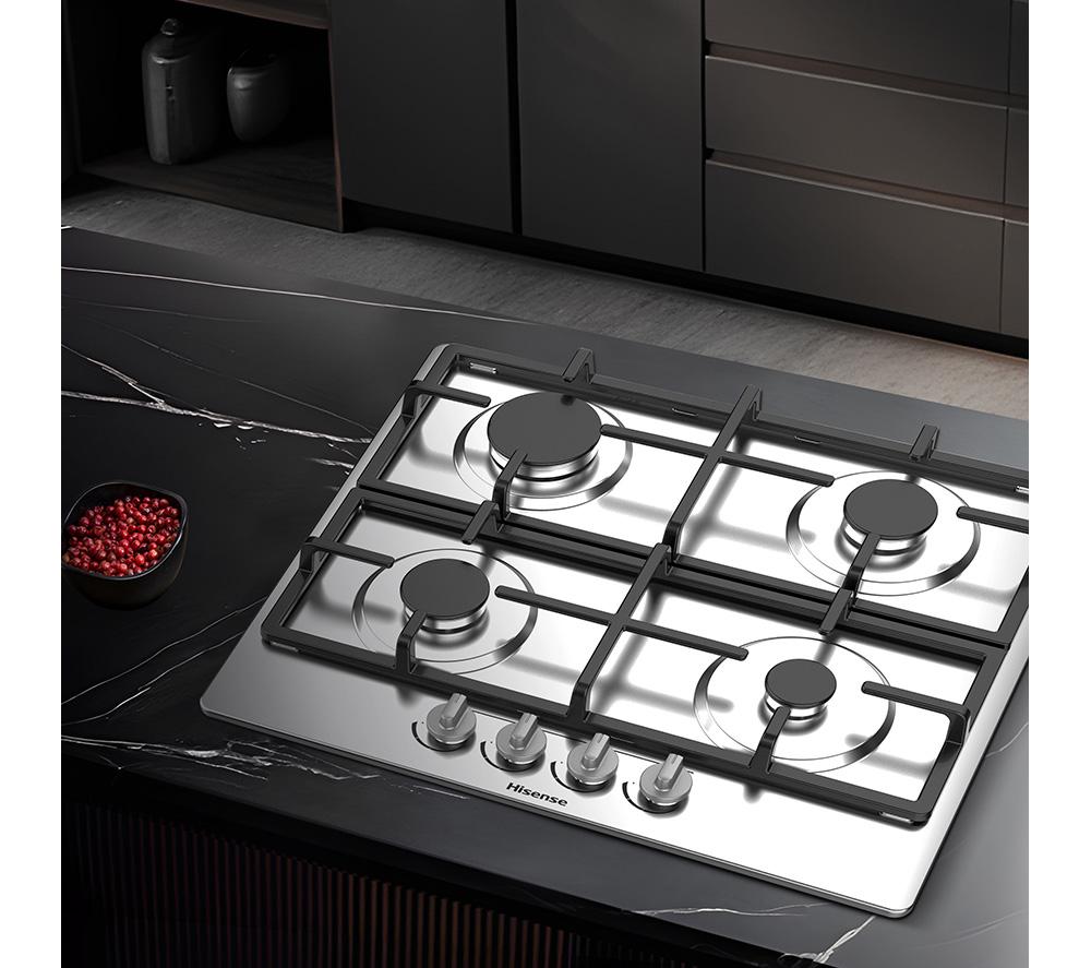 HISENSE GM643XHC 60 cm Gas Hob - Stainless Steel image number 11 of 12