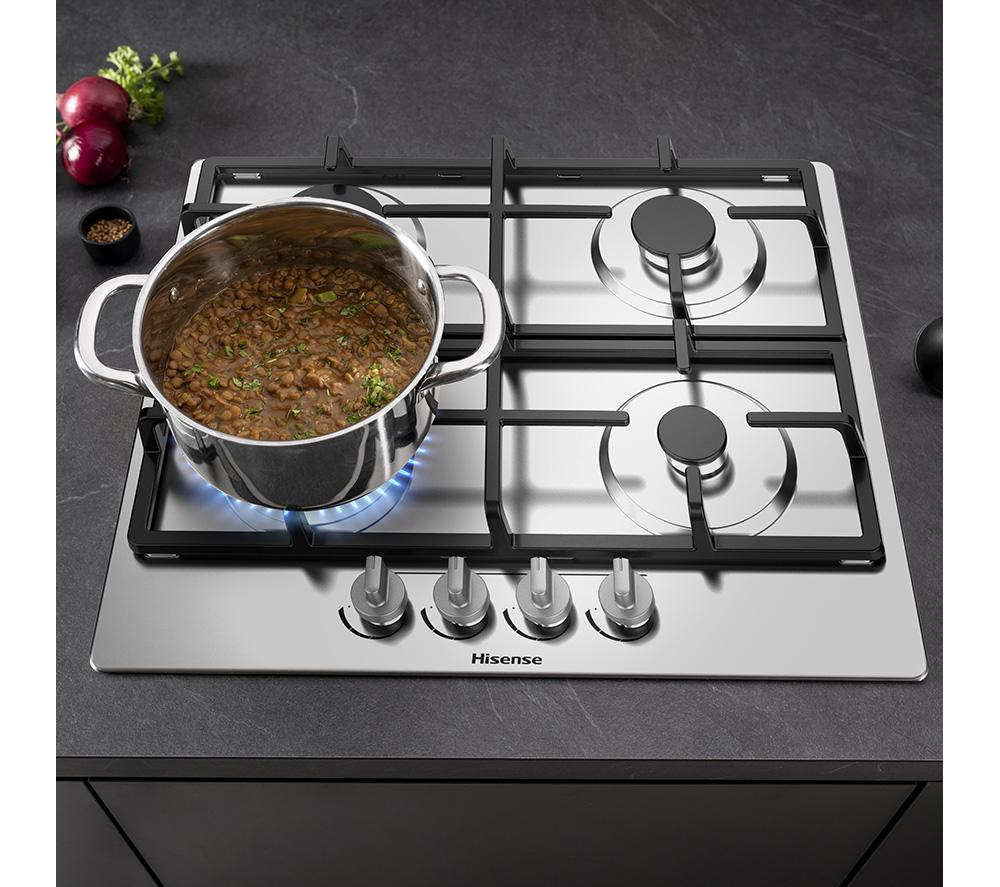HISENSE GM643XHC 60 cm Gas Hob - Stainless Steel image number 12 of 12