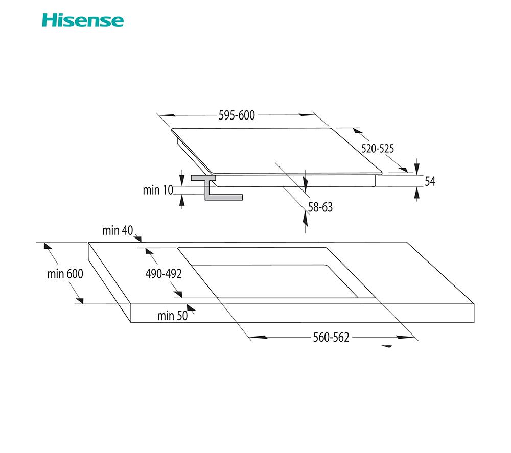 HISENSE HI6421BSC 60cm Electric Induction Hob - Black image number 12 of 14