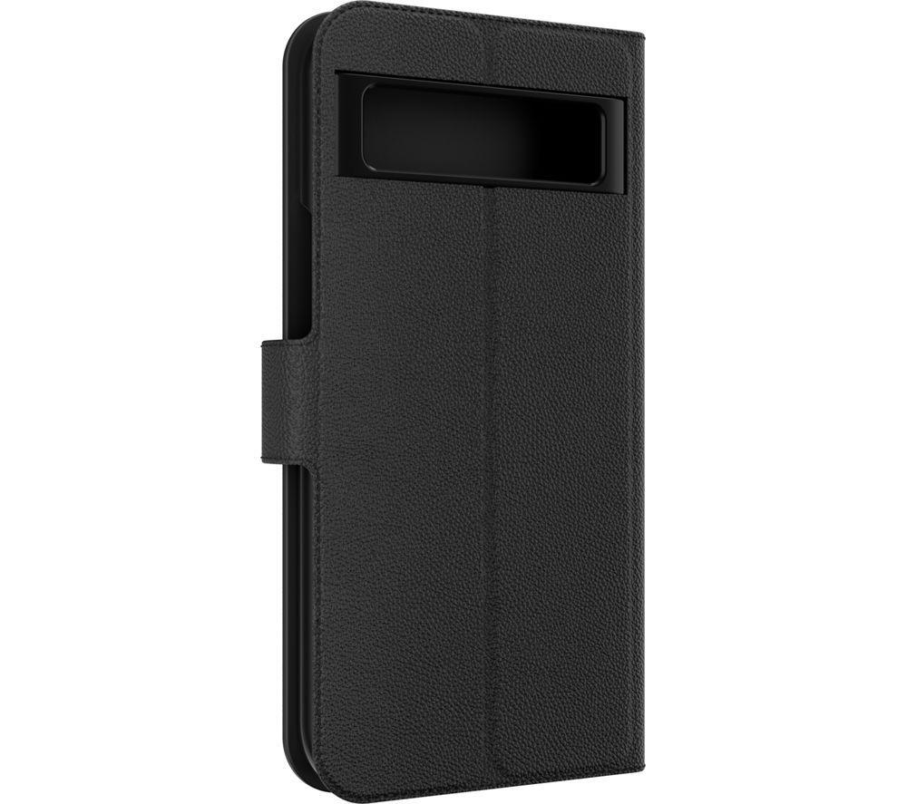 Defence Folio Google Pixel 8a Leather Case - Black, Black