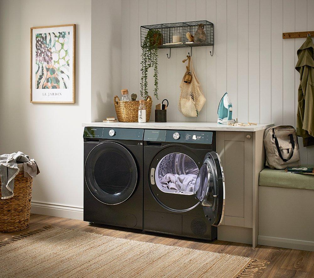 HISENSE 7S Series DH7S107BB AI WiFi-enabled 10 kg Heat Pump Tumble Dryer - Black image number 2 of 16